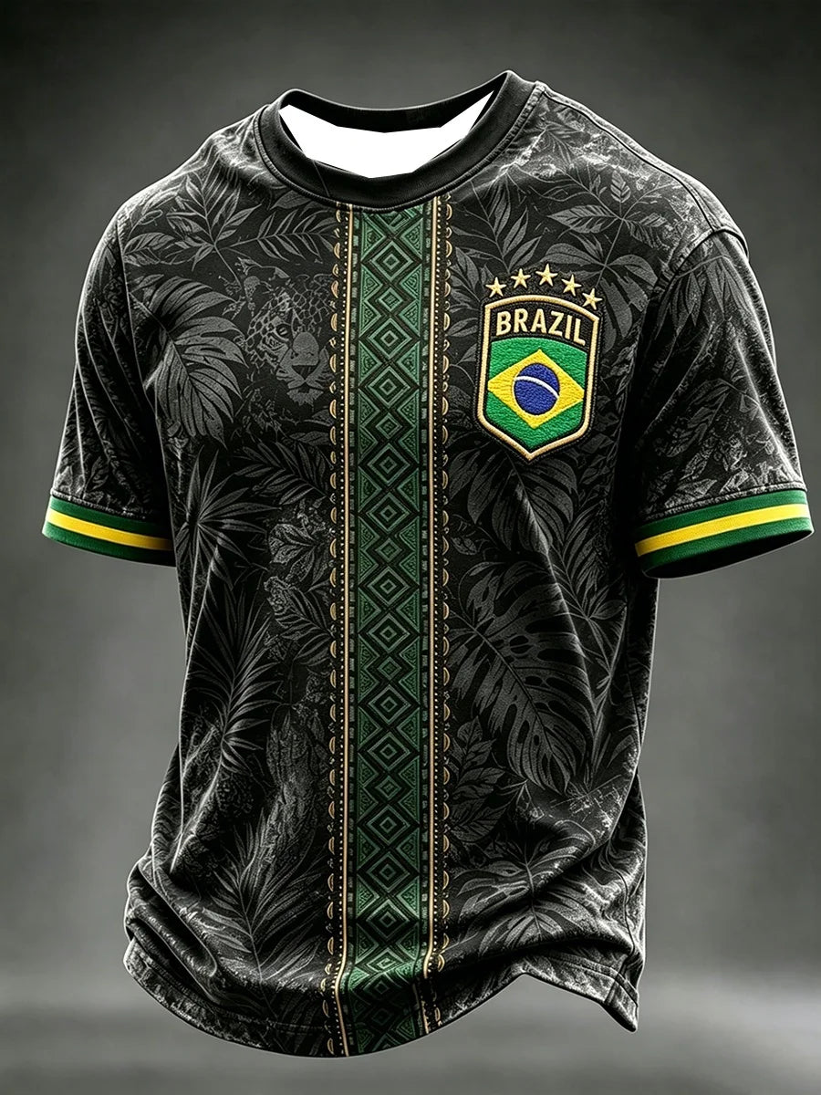 Camisa Masculina Esportiva T-Shirt Estampa do Brasil