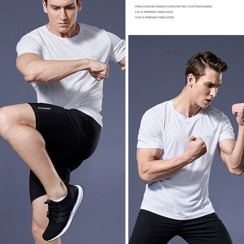 Camisa Masculina Esportiva de Compressão Secagem Rápida