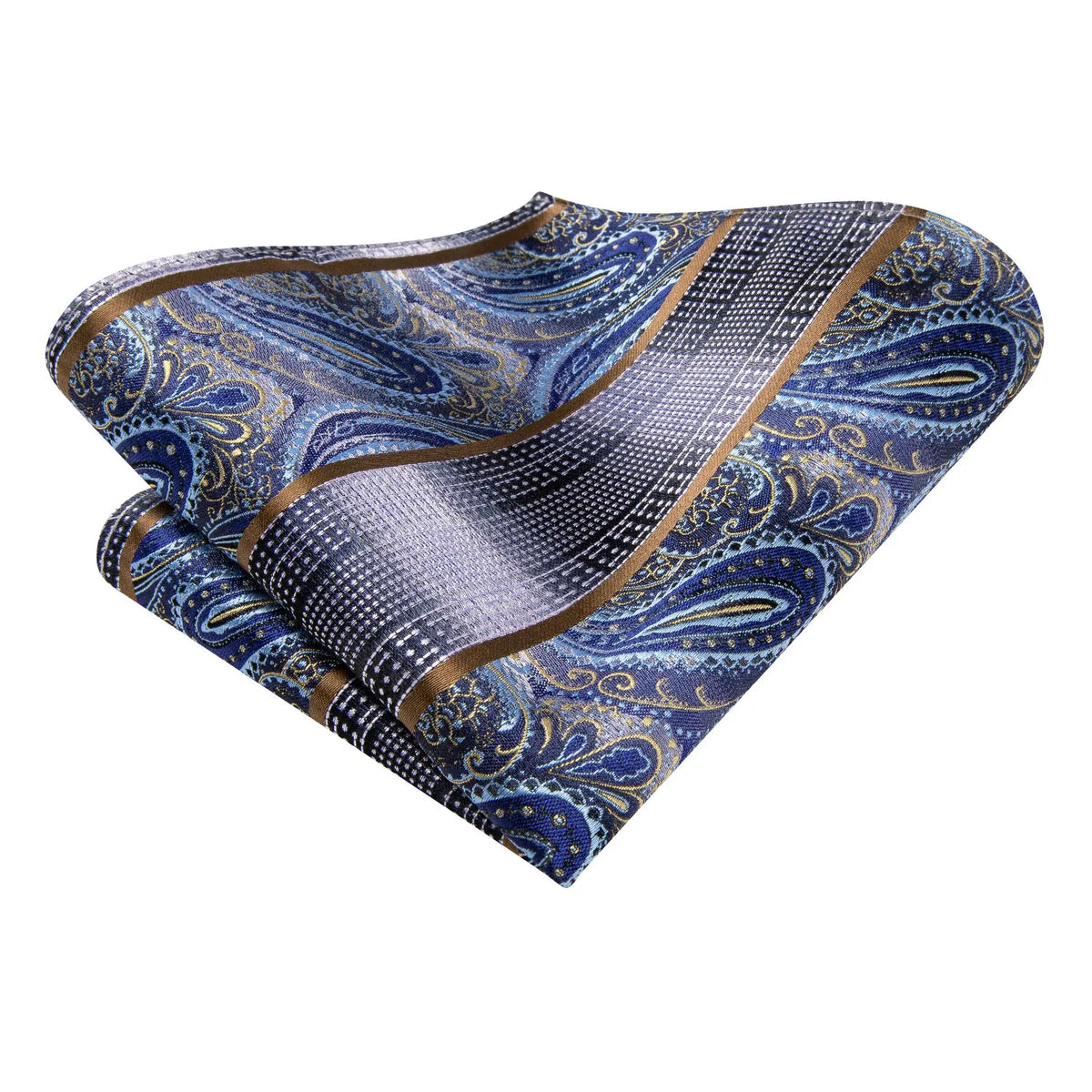 Gravata Masculina Vintage de Poliéster com Lenço de Bolso