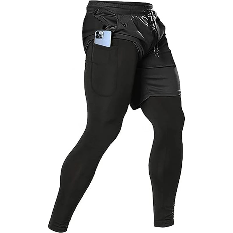 Calça Masculina Esportiva Fitness 2 Em 1 (Calça e Short)