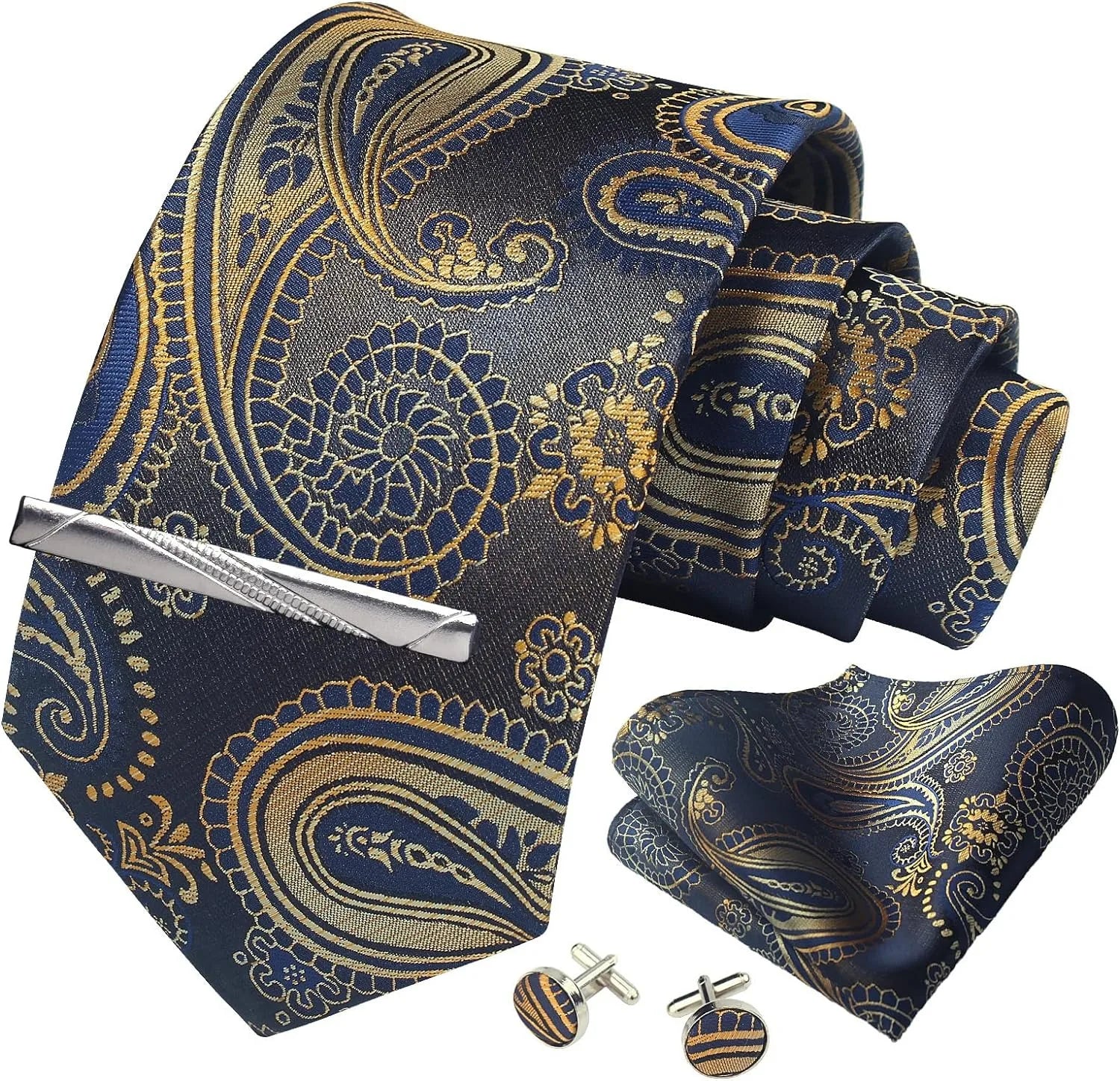 Conjunto de Gravata Clássico Masculino de Seda