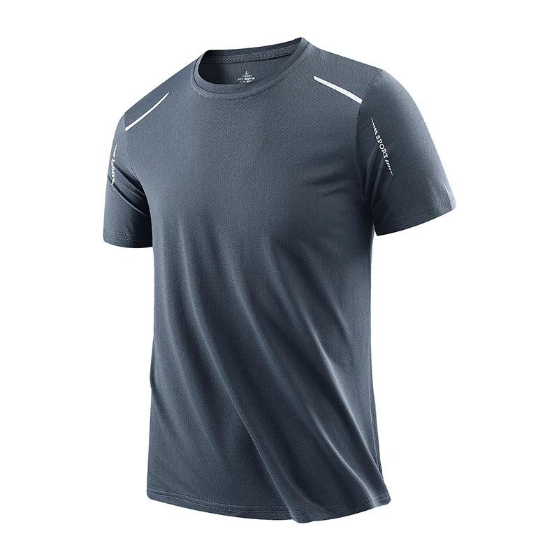 Camisa Masculina Fitness De Secagem Rápida Respirável