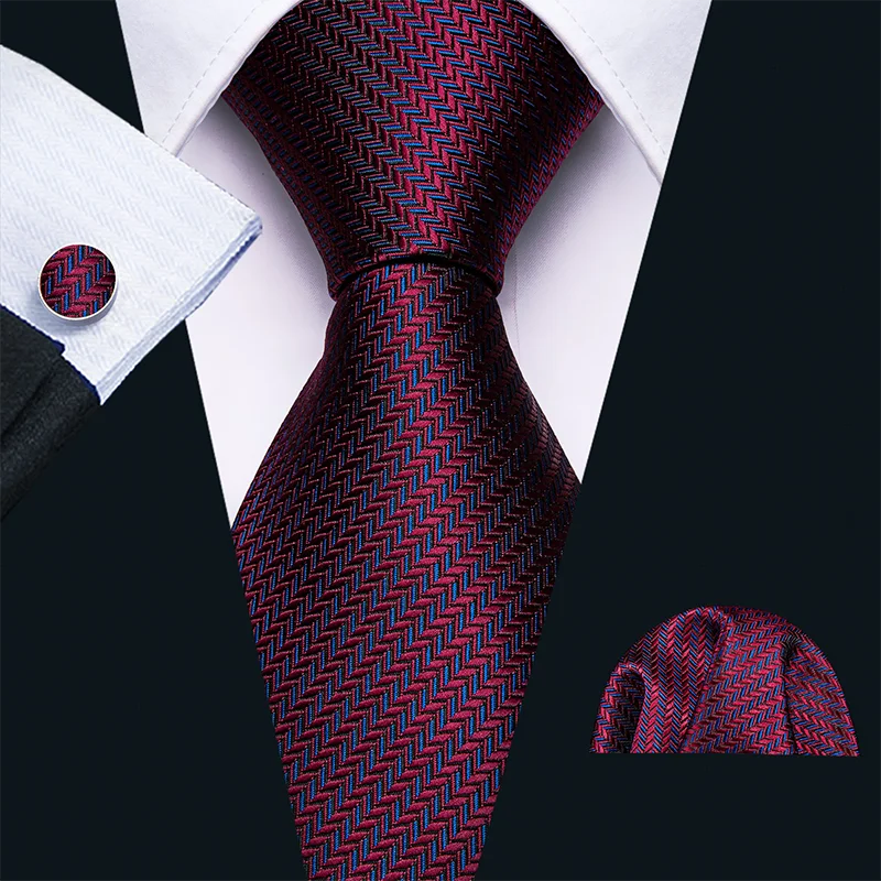 Gravata Masculina de Luxo Vermelho com Acessórios by Loja Bruna Modas