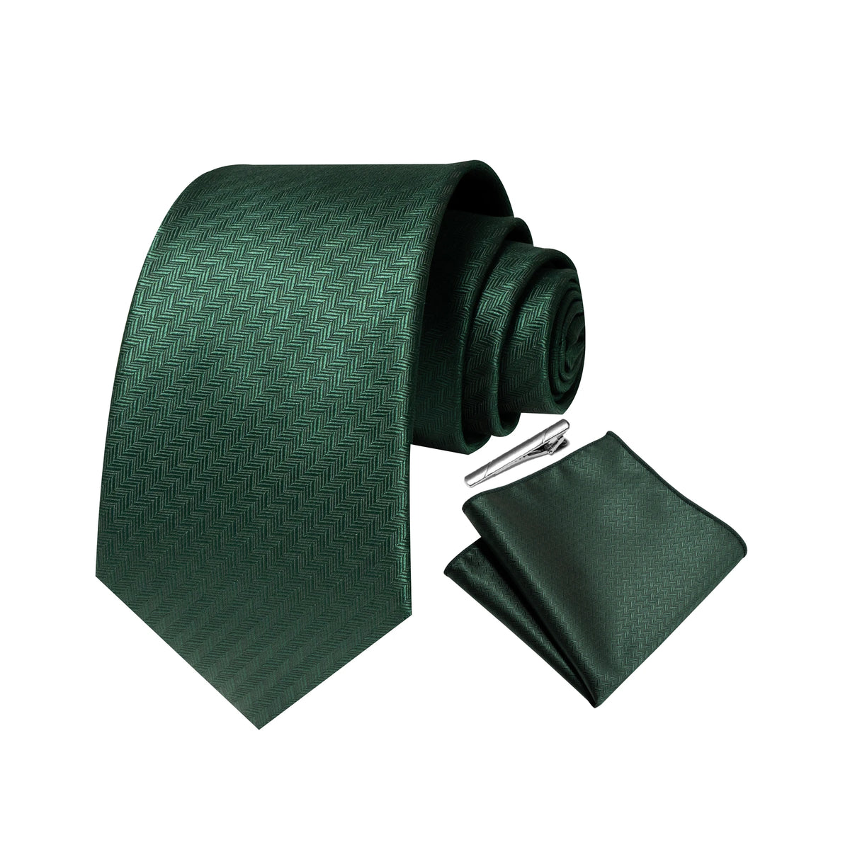 Gravata Masculina Poliéster com Estampa Paisley com Lenço de Bolso