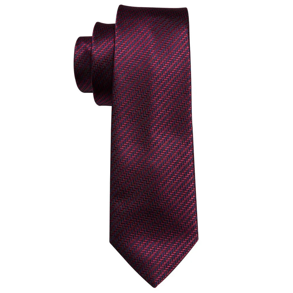 Gravata Masculina de Luxo Vermelho com Acessórios by Loja Bruna Modas