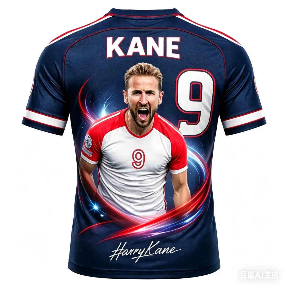 Camisa Masculina Esportiva com Estampa 3D Harry Kane