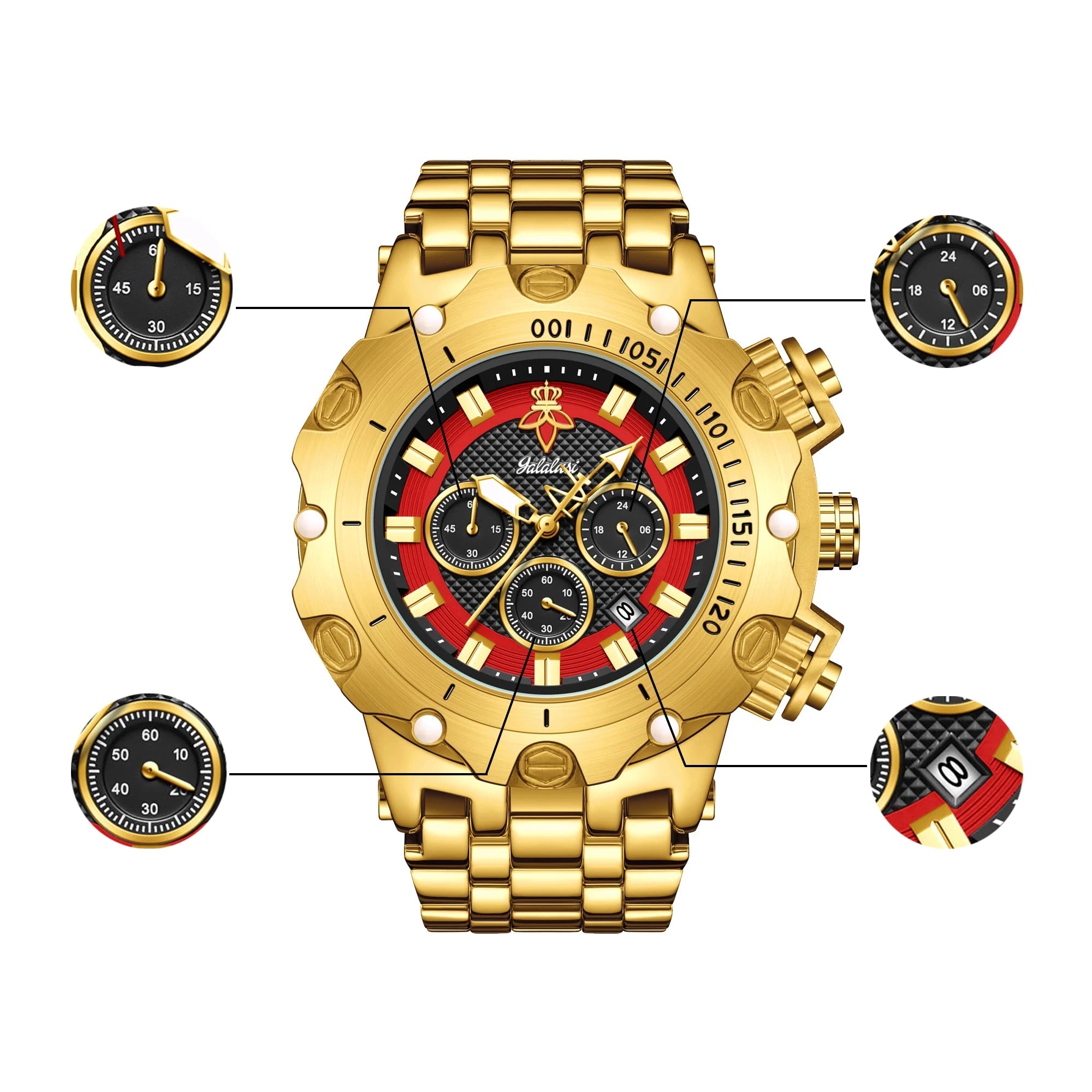 Relógio Masculino de Luxo CrownStrike