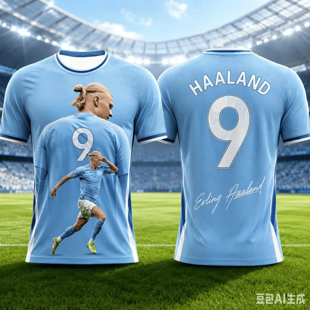 Camisa Masculina T-Shirt com Estampa 3D Halaand