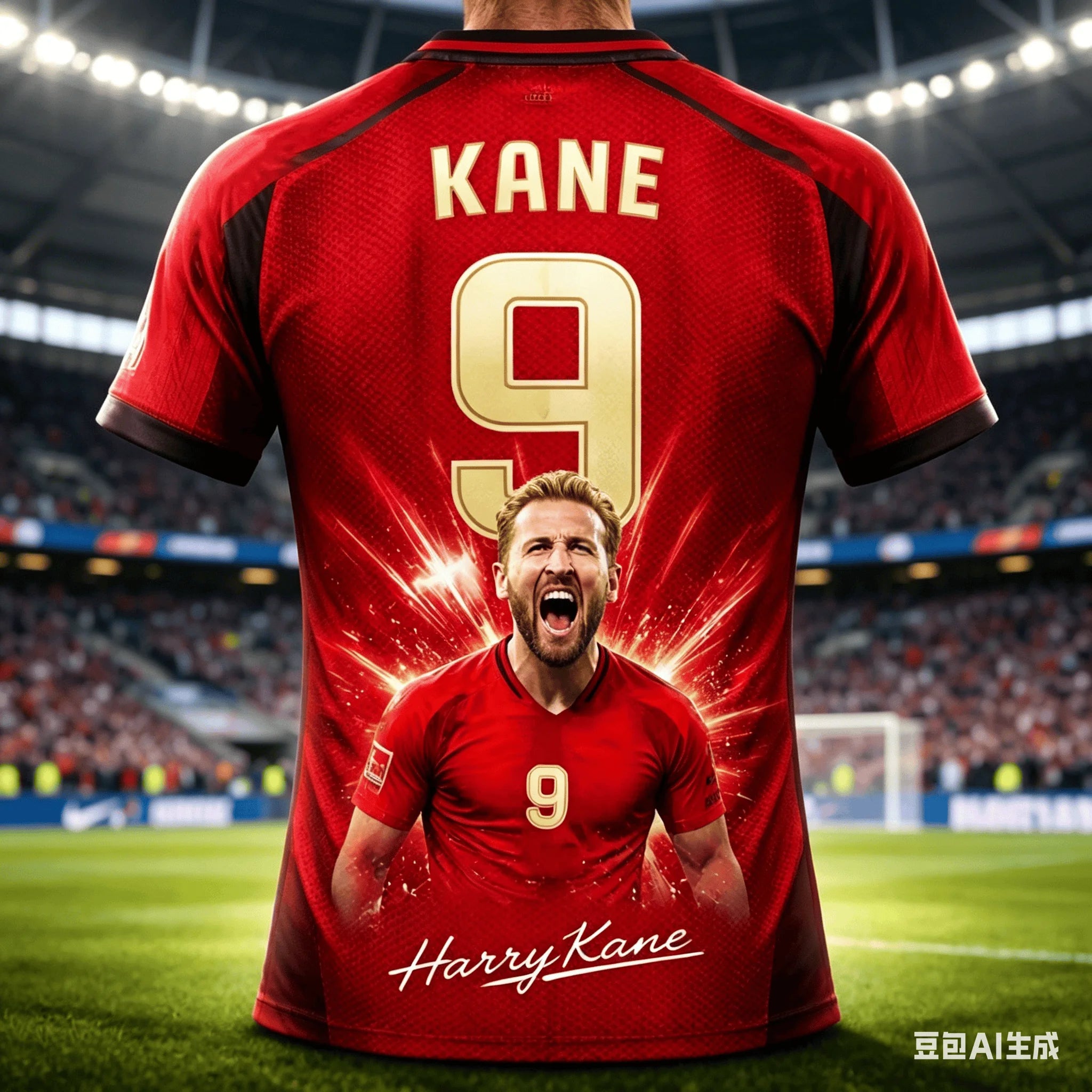 Camisa Masculina Esportiva T-Shirt Estrela de Futebol Harry Kane