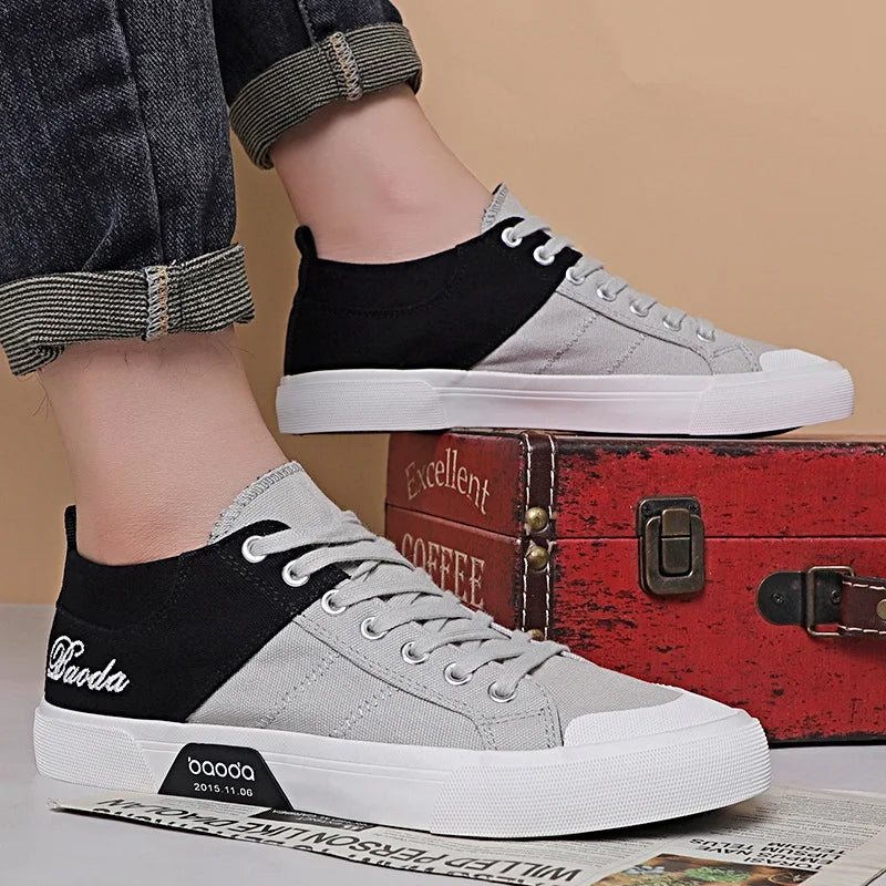 Tênis Masculino de Lona Slip-On Lanecrest