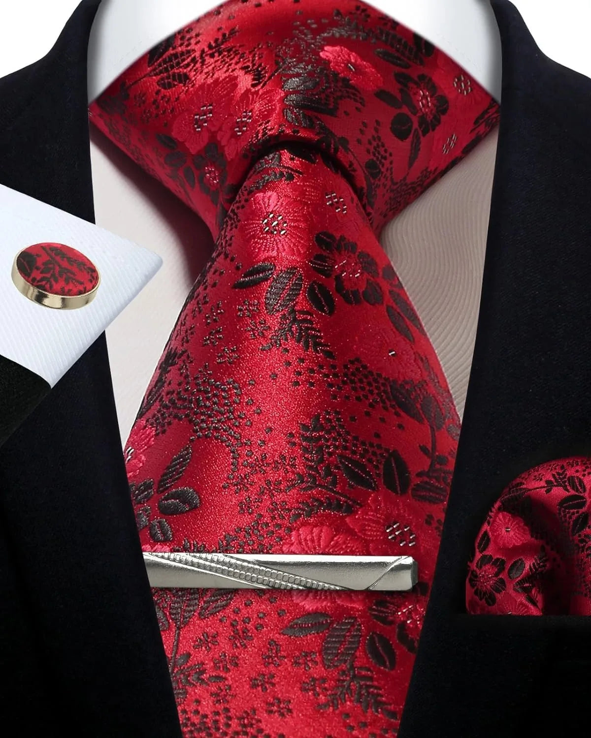 Conjunto de Gravata Clássico Masculino de Seda EliteSet™