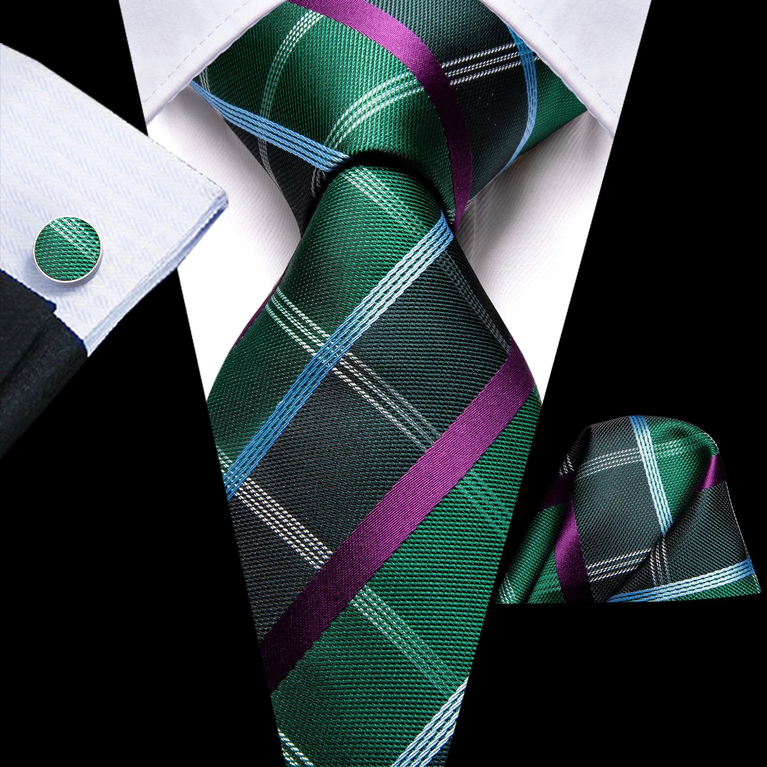 Kit de Gravata Masculina com Lenço Basilicata