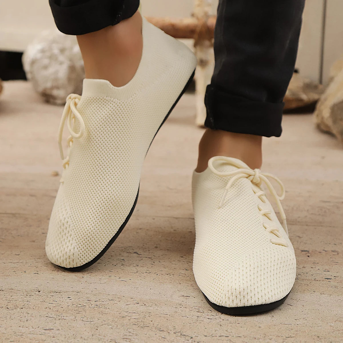 Sapato Mocassim de Malha Respirável Antiderrapante