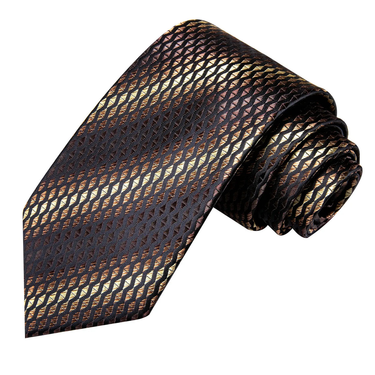 Gravata Masculina Poliéster Texturizado com Lenço de Bolso