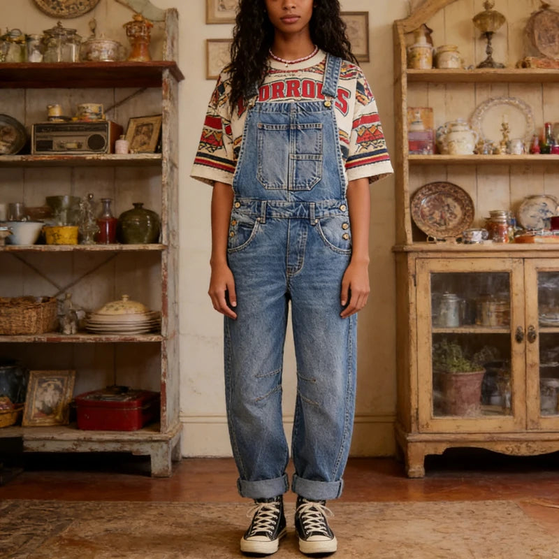 Macacão Feminino Jeans Vintage Bravena