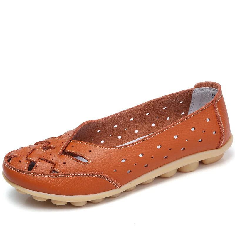Mocassim Feminino Liora em Couro Rachado