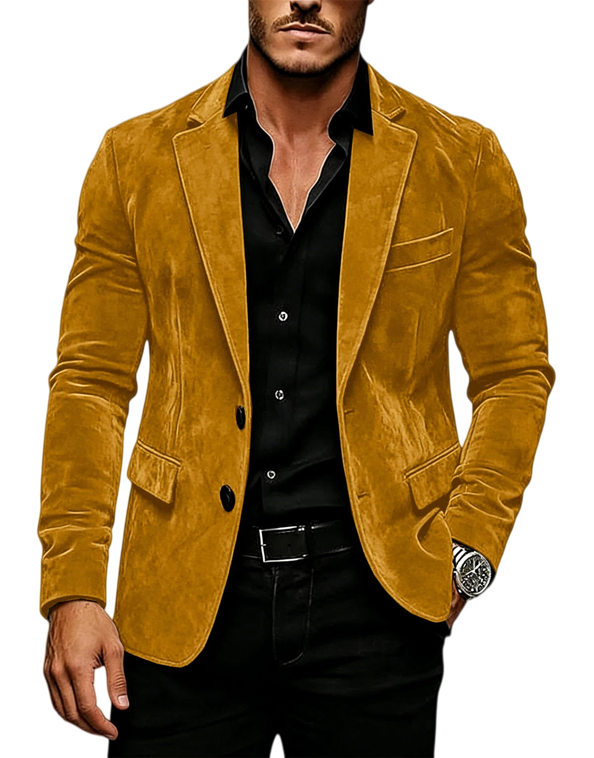 Blazer Masculino Texturizado Âmbar