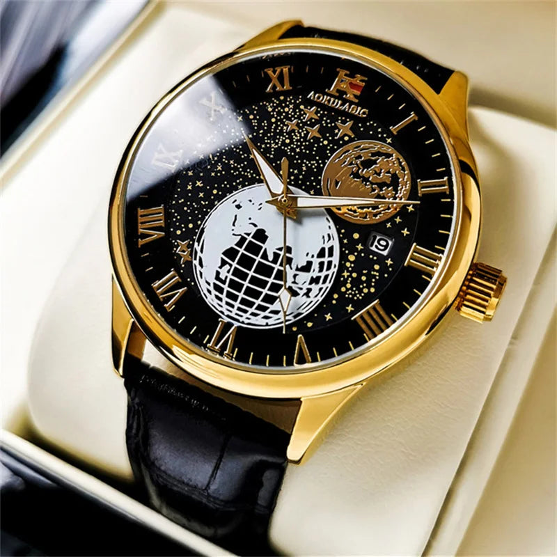 Relógio Masculino Automático de Aço Inoxidável