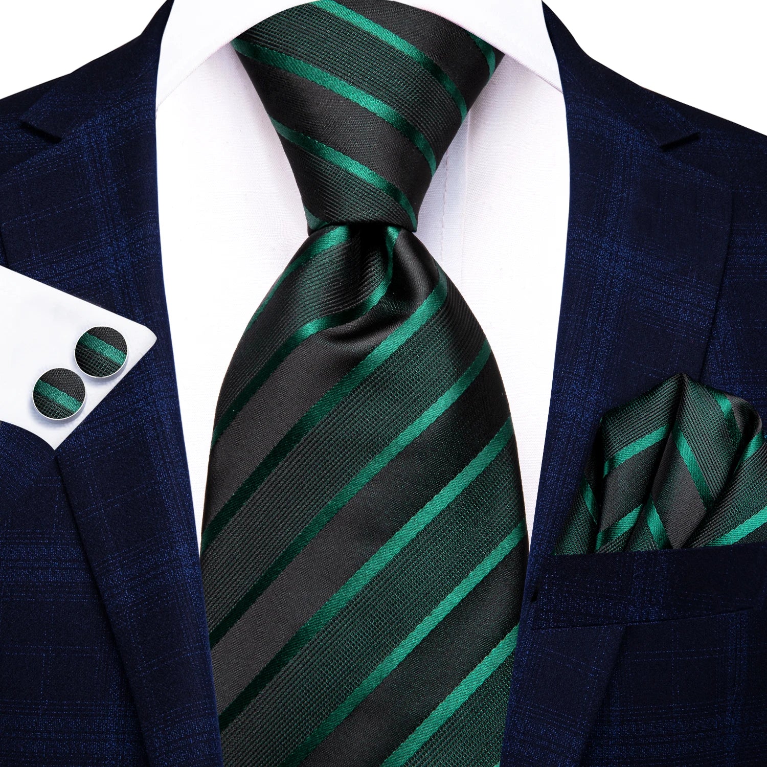 Gravata Masculina Verde para Casamento com Acessórios