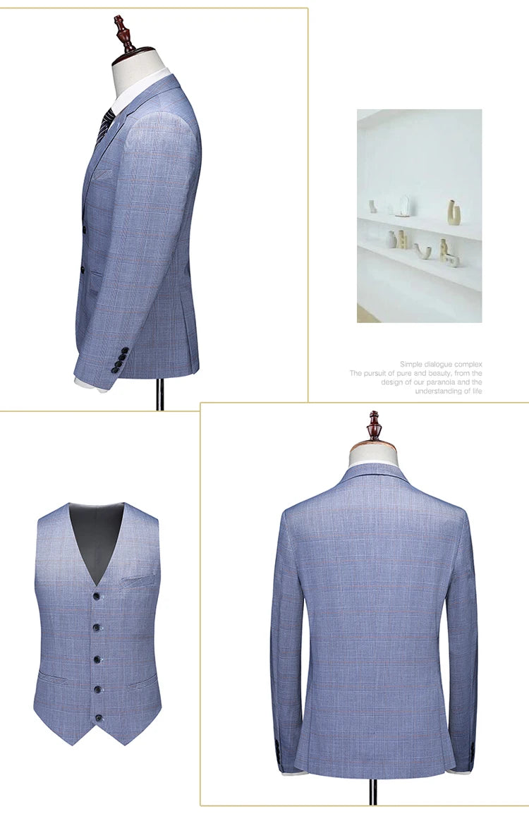 Terno Social Completo Masculino 3 Peças Alfaiataria Moderna