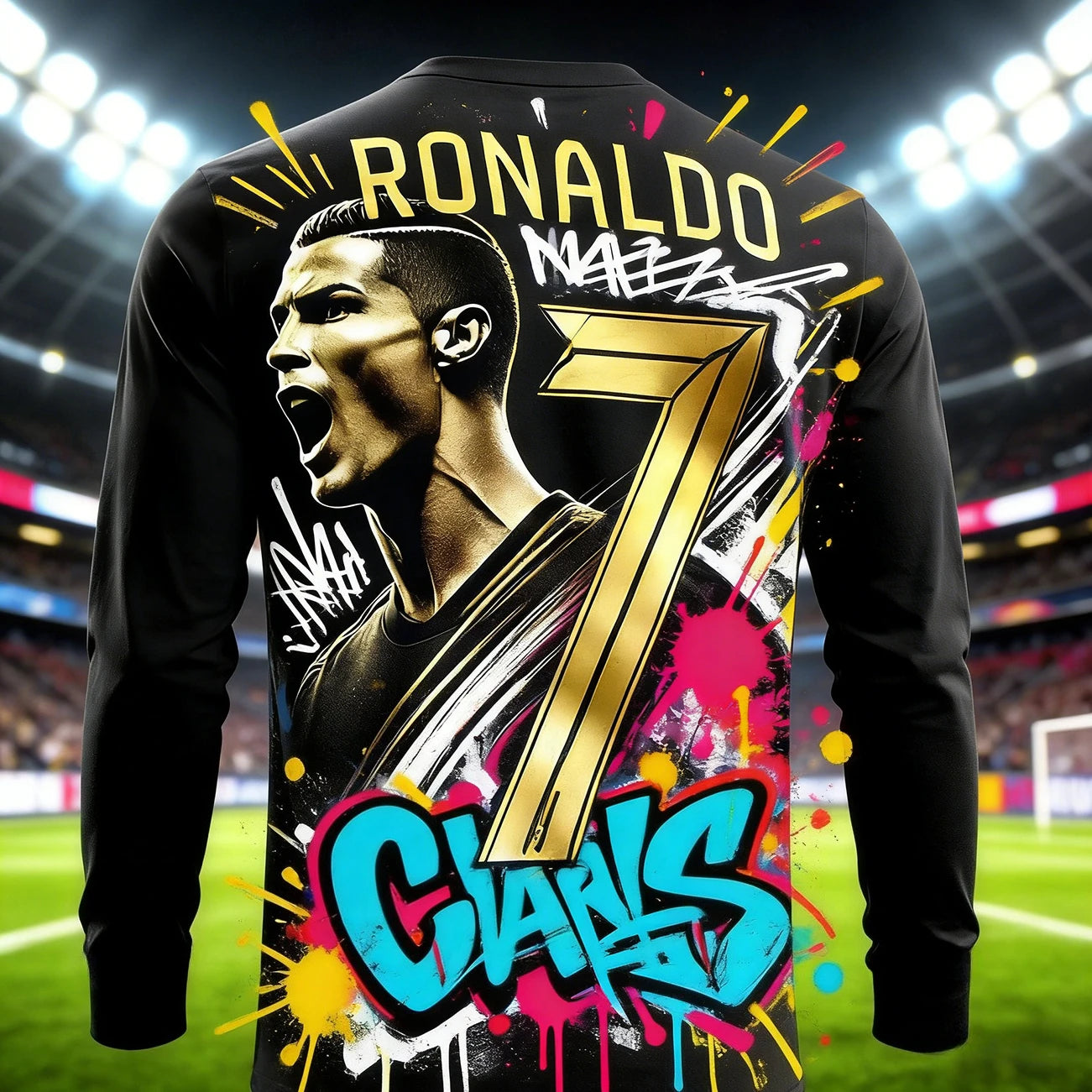 Camisa T-Shirt Manga Comprida Edição Comemorativa Cristiano Ronaldo