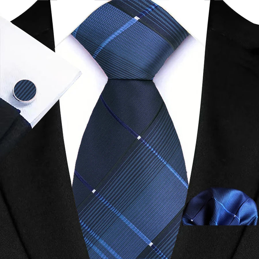 Gravata Masculina de Luxo em Jacquard Listrada