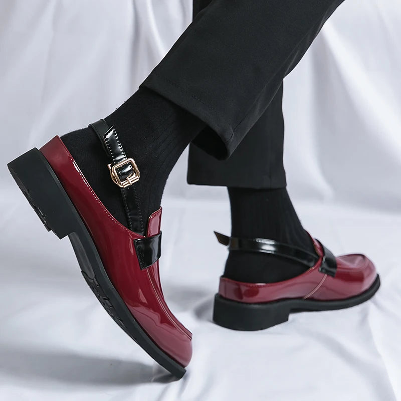 Sapato Masculino Mule Social Couro Envernizado by Loja Bruna Modas