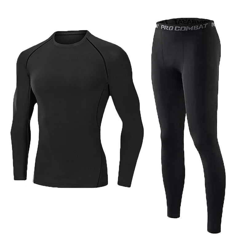 Conjunto Masculino Fitness Calça e Camisa Manga Longa Secagem Rápida