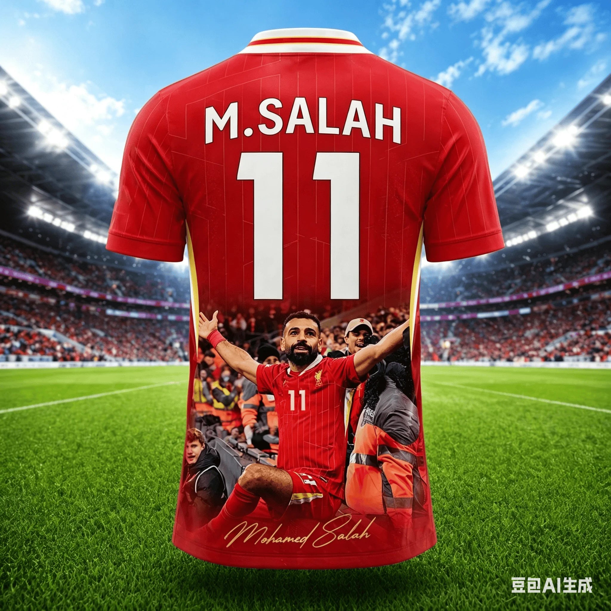 Camisa Masculina Esportiva com Estampa 3D M.SALAH