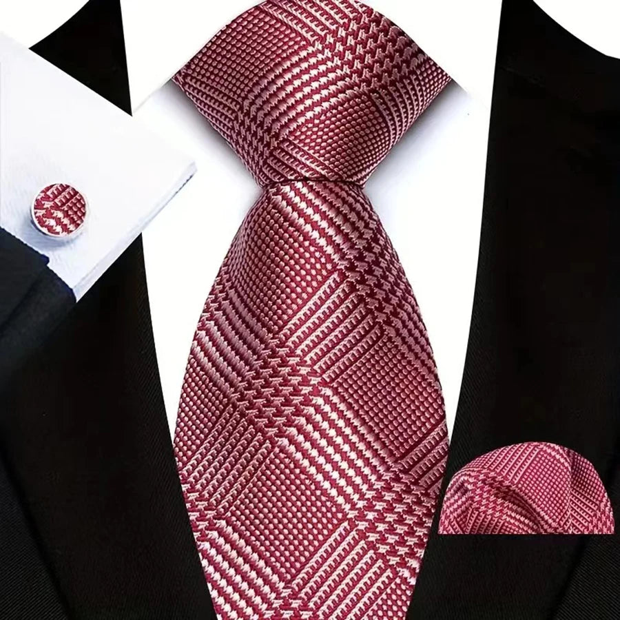 Gravata Masculina de Luxo em Jacquard Listrada