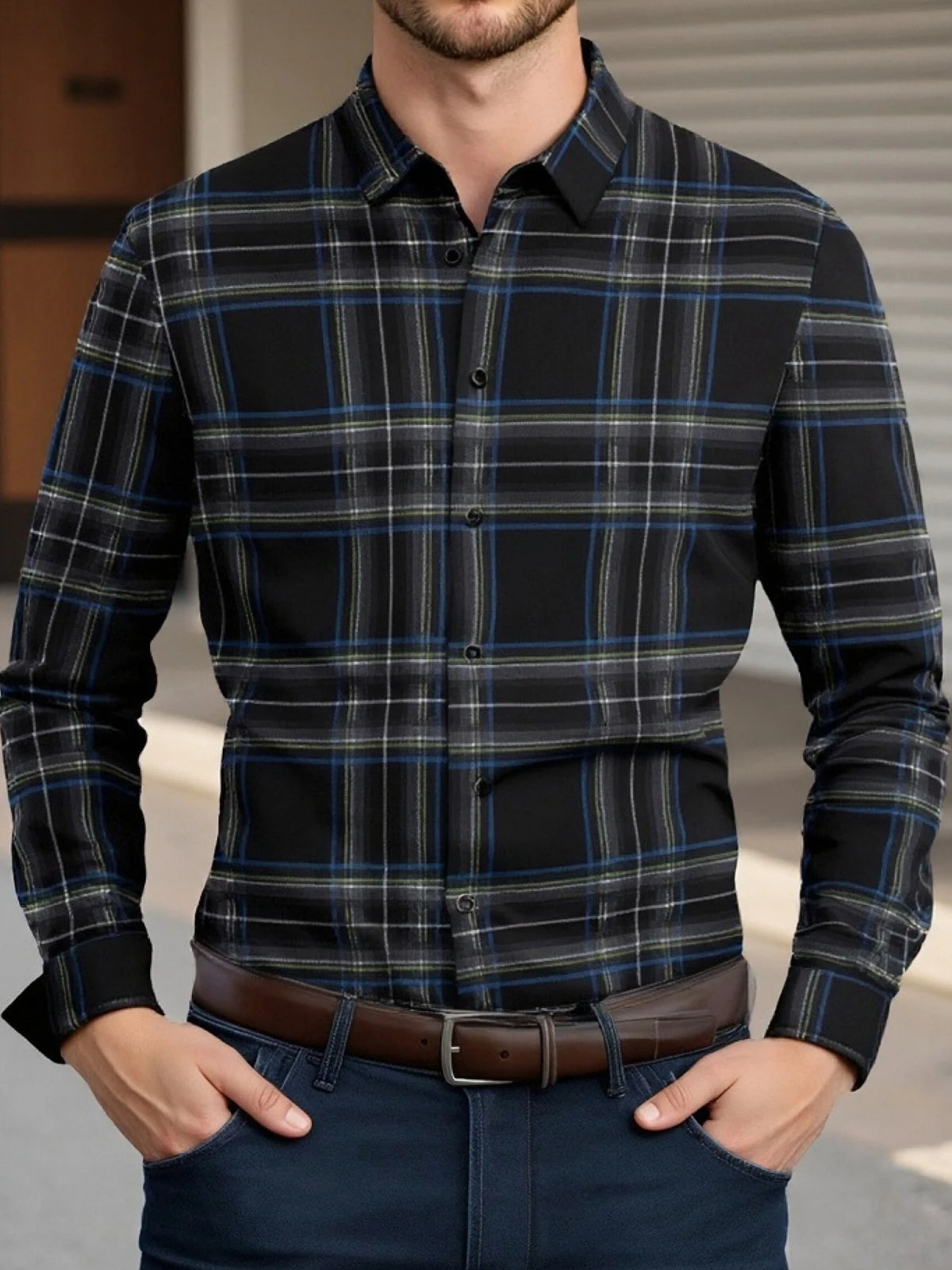 Camisa Masculina com Contraste Xadrez Chessford