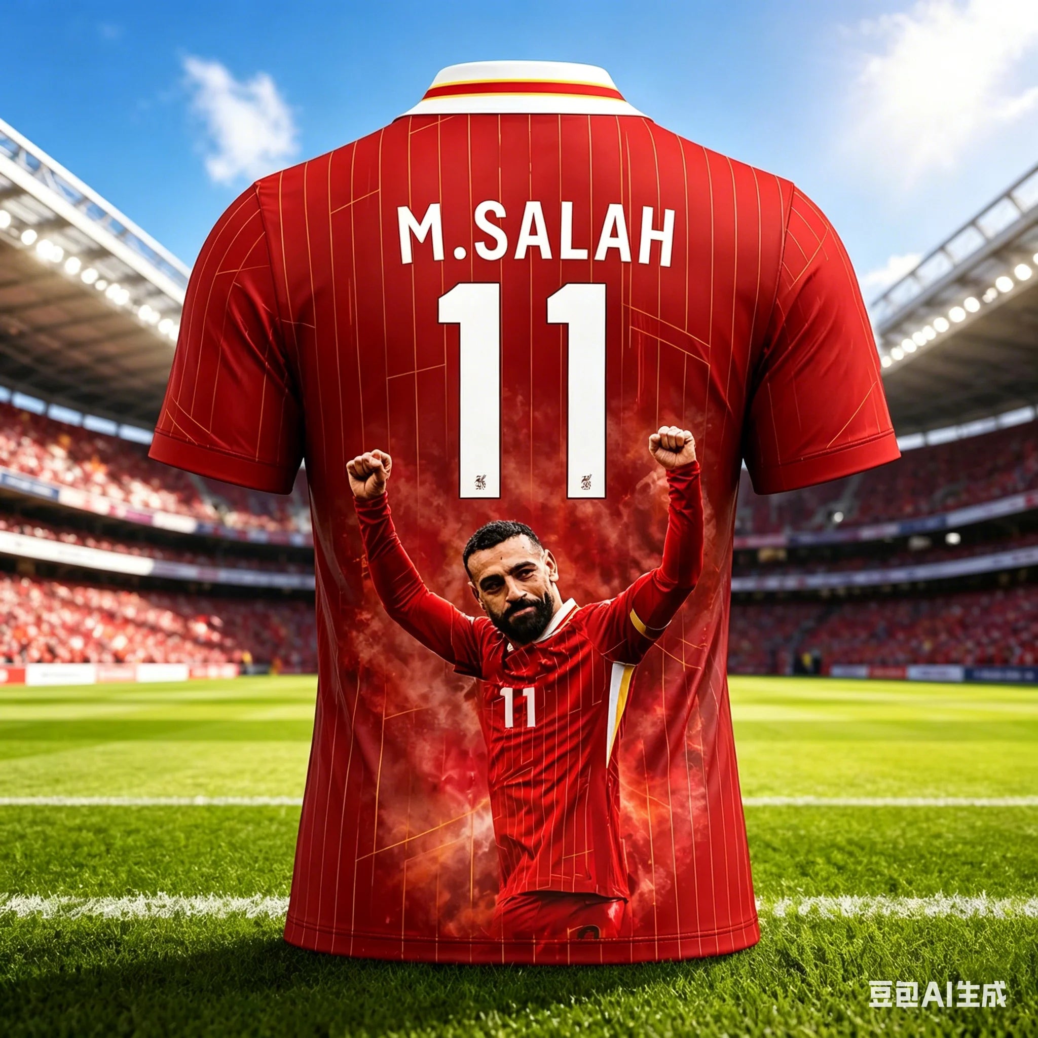 Camisa Masculina Esportiva com Estampa 3D M.SALAH