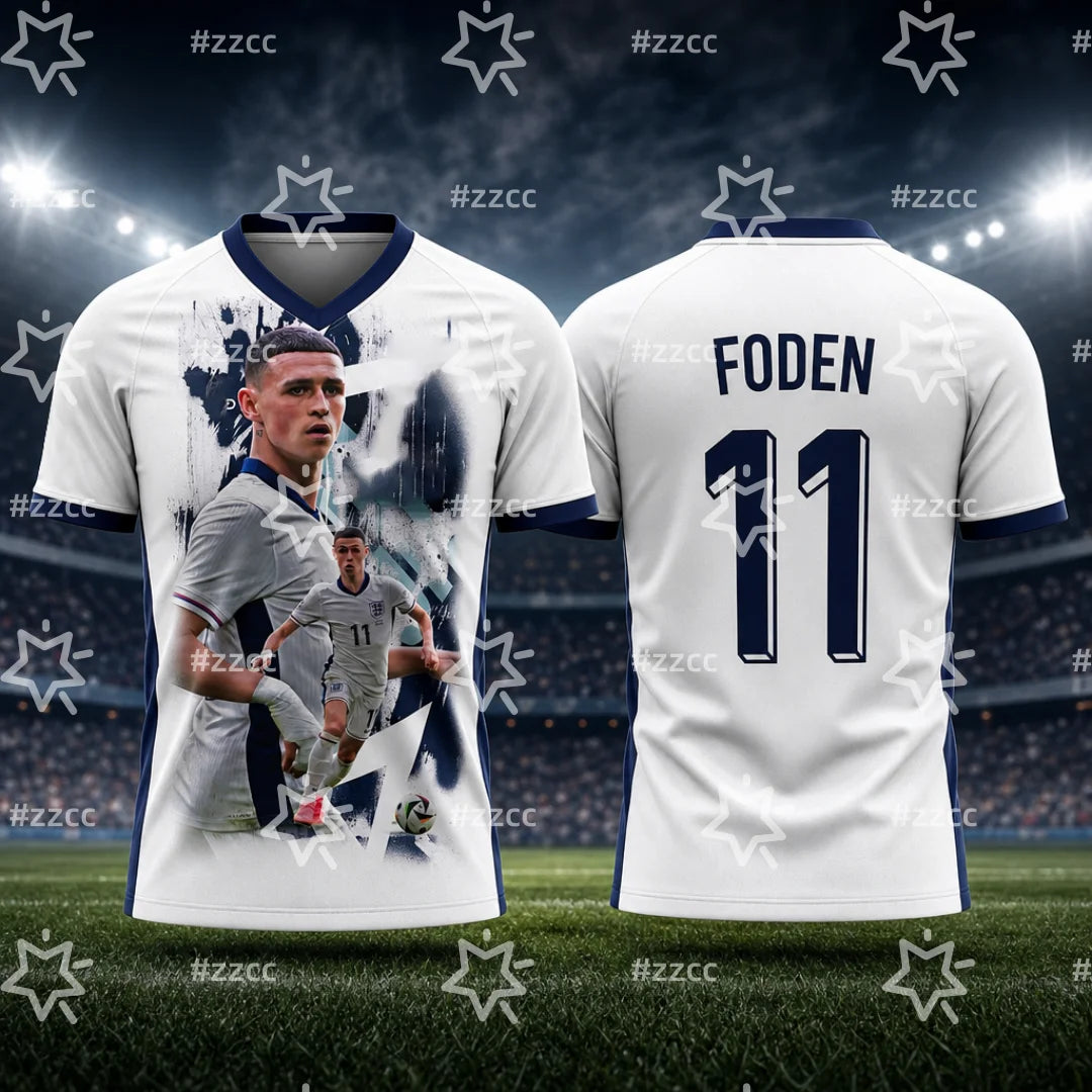Camisa Masculina Esportiva T-Shirt Comemorativa Phil Foden