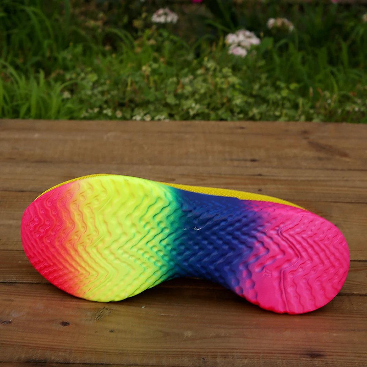 Tênis Feminino Casual Arco Íris Lace-UP