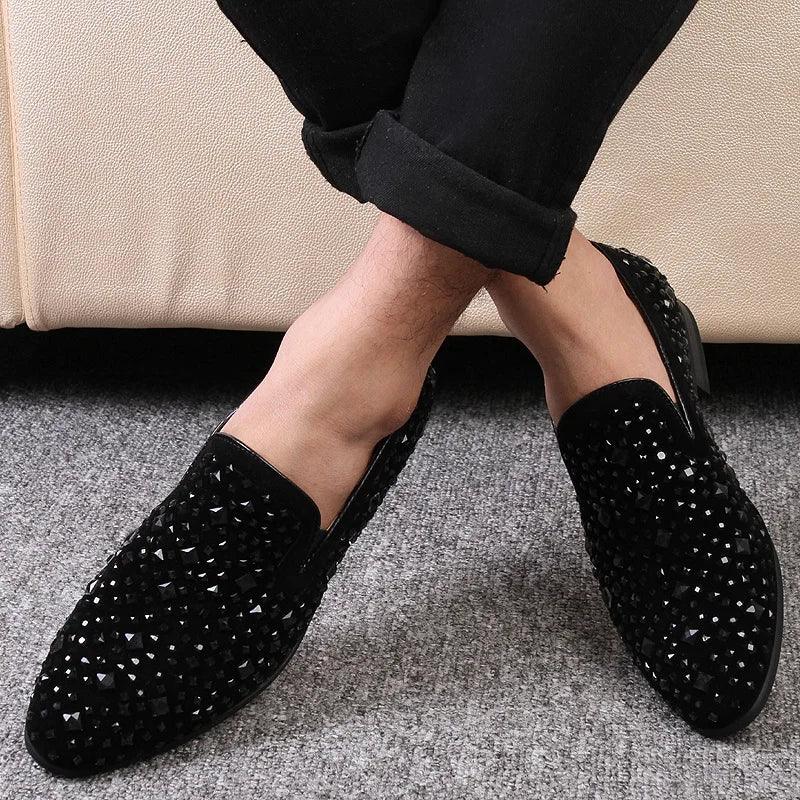 Mocassim Masculino de Luxo com Lantejoulas