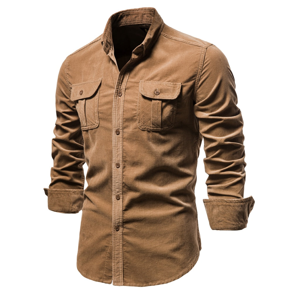 Camisa Masculina Casual Manga Comprida Londres