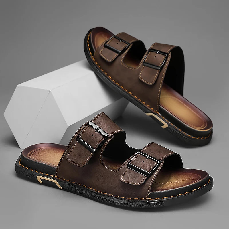 Sandália Masculina com Fivela Caldrava
