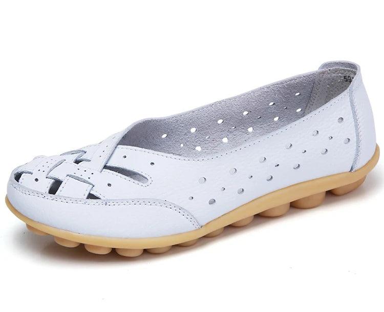 Mocassim Feminino Liora em Couro Rachado