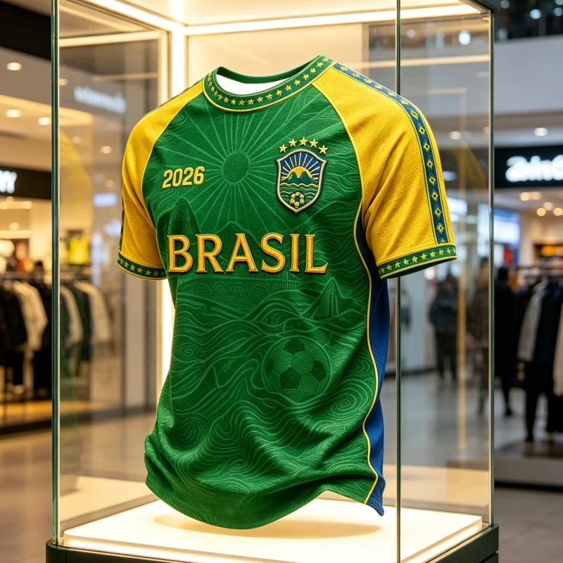 Camisa Masculina Esportiva T-Shirt Estampa do Brasil