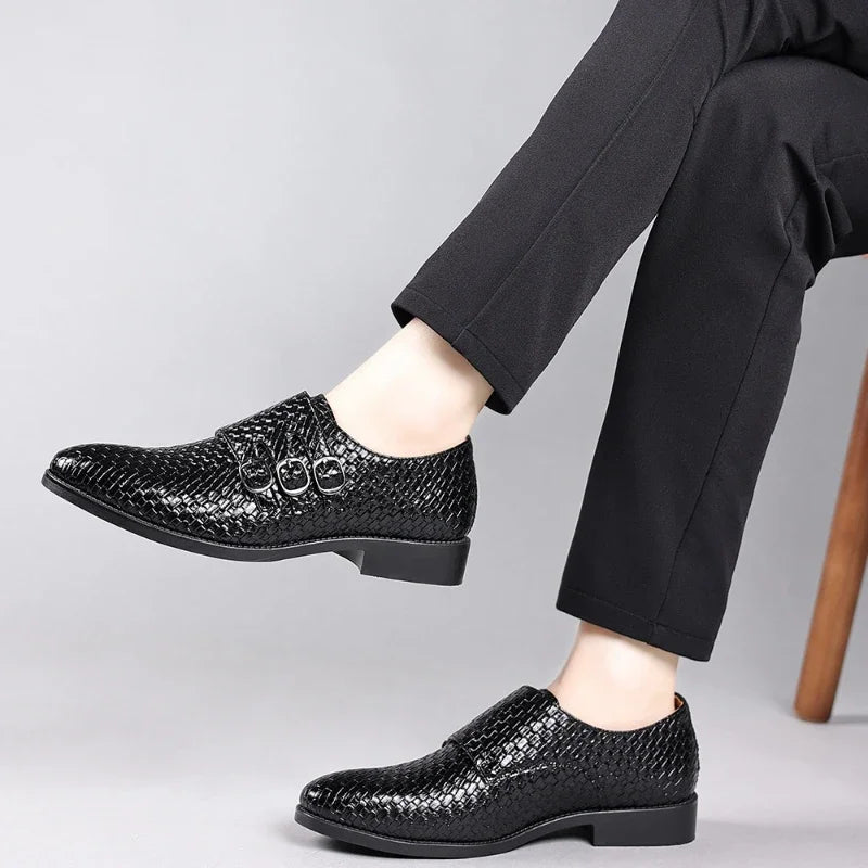 Sapato Social Masculino de Luxo Estilo Italiano com Fivela de Metal by Loja Bruna Modas