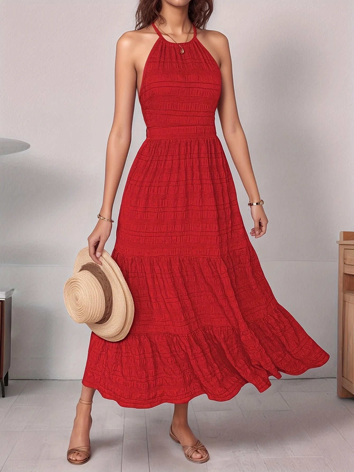 Vestido Longo Maxi Feminino Elegante by Loja Bruna Modas