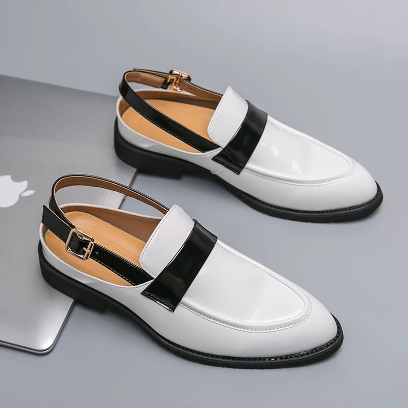 Sapato Masculino Mule Social Couro Envernizado by Loja Bruna Modas