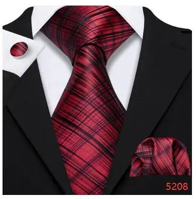 Gravata Masculino Poliéster de Luxo com Lenço e Abotoaduras