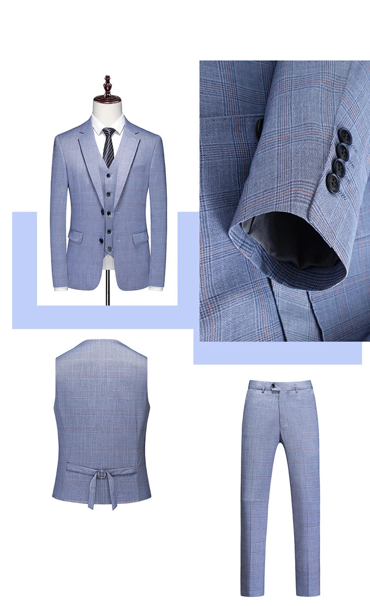 Terno Social Completo Masculino 3 Peças Alfaiataria Moderna