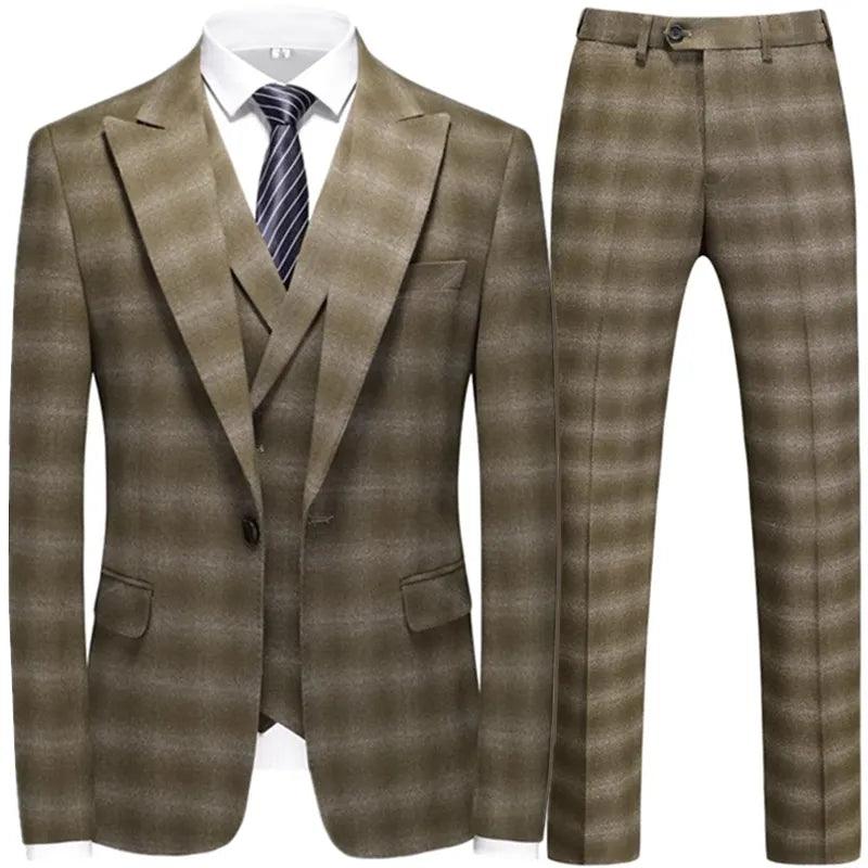 Terno Masculino Slim Xadrez Bruna Modas 3 Peças - Estilo e Conforto