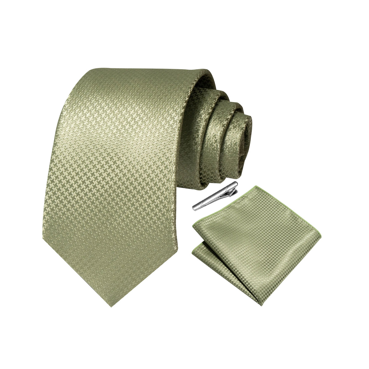 Gravata Masculina Poliéster com Estampa Paisley com Lenço de Bolso