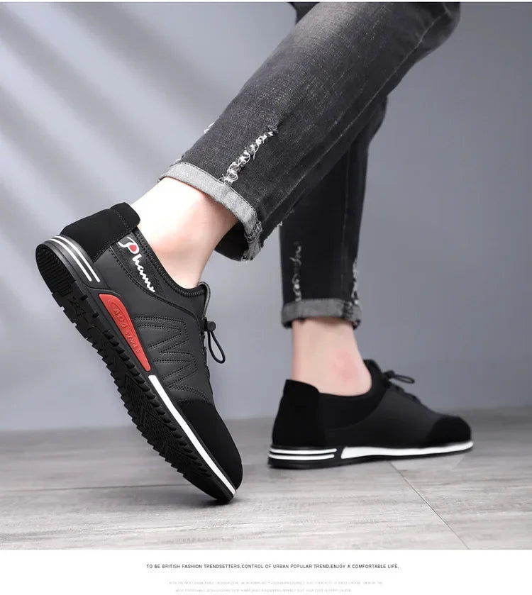Sapato Masculino Casual Couro PU Respirável