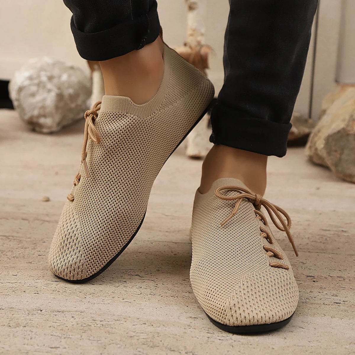 Sapato Mocassim de Malha Respirável Antiderrapante