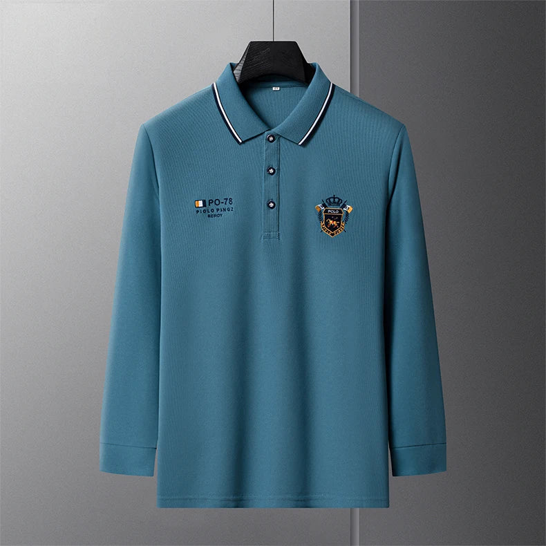 Camisa Polo Masculina Manga Comprida