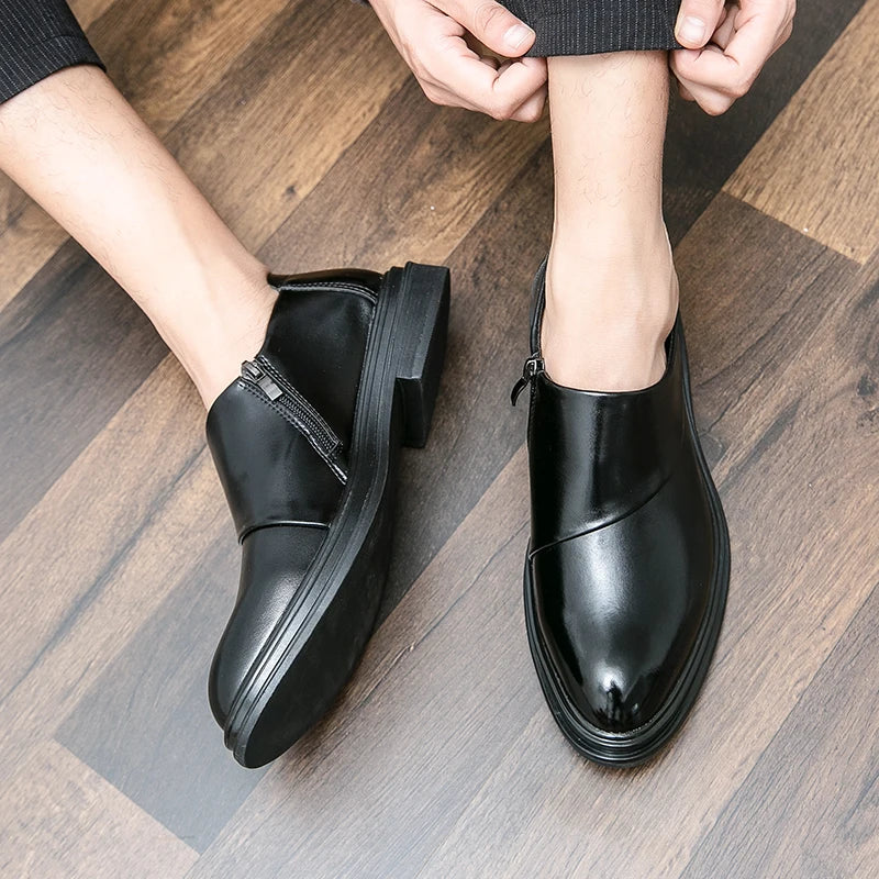 Sapato Social Masculino de Couro PU Estilo Yuppie by Loja Bruna Modas